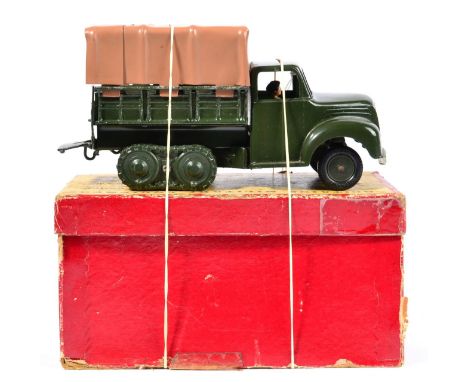 Britains 1433 Army Covered Tender Caterpillar Type olive green (E-G box F-G)