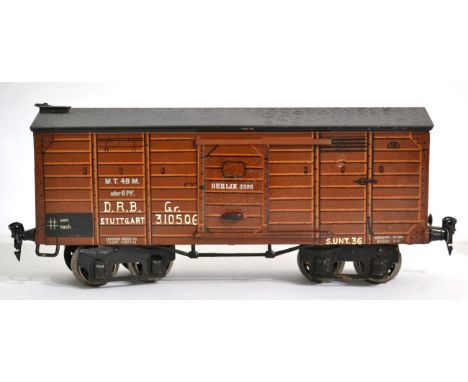 Marklin Gauge 1 Baggage Car Berlin 2926 with added lettering to sides 'DRB Stuttgart ...' 28cm (generally E, but has bubble w