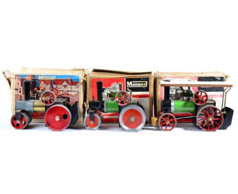 Mamod TE1 Traction Engine (E-G box G) together with SR1 Steam Roller (G box G-F) and SR1a Steam Roller (F-G box F) (3)