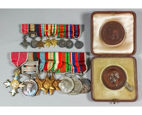 A group of eight George VI Second World War medals to Capt. J.L. Gordon, Royal Army Medical Corps, comprising - O.B.E., Georg