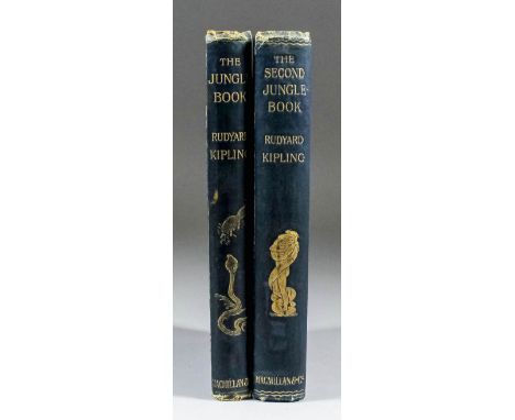 Rudyard Kipling - Two first edition books "The Jungle Book" and "The Second Jungle Book", published by McMillan & Co., 1894 a