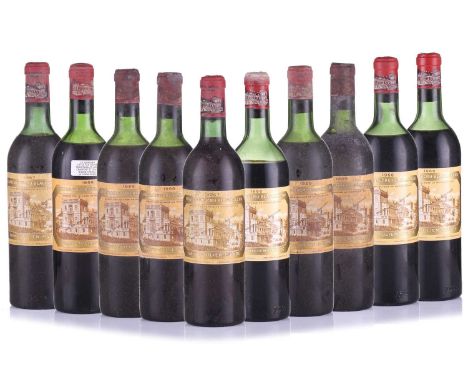 Ten bottles of Chateau Ducru Beaucaillou 2eme Cru Classe St Julien comprising five of 1959 vintage, three of 1966, and two of