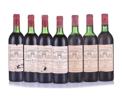 Seven bottles of Chateau La Lagune 3eme Cru Classe Haut Medoc, comprising four from 1982 vintage, one from 1970, and two from