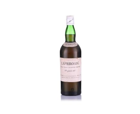 A bottle of Laphroaig Islay Malt Scotch Whisky, 10yr old, 70 proof, 26 2/3 fl ozsPrivate cellar in Bucks