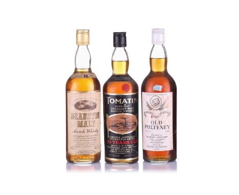 A bottle of Deanston Malt Scotch Whisky, 8yr old, 40% proof, 75cl, together with an Old Pulteney Highland Malt Whisky, 8yr ol