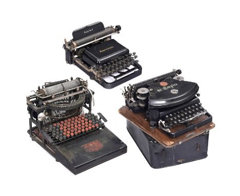 3 Schreibmaschinen1) "American Model 8", 1903, Serien-Nr. 17320, amerikanische Typenhebel-Schreibmaschine, in gutem optischem