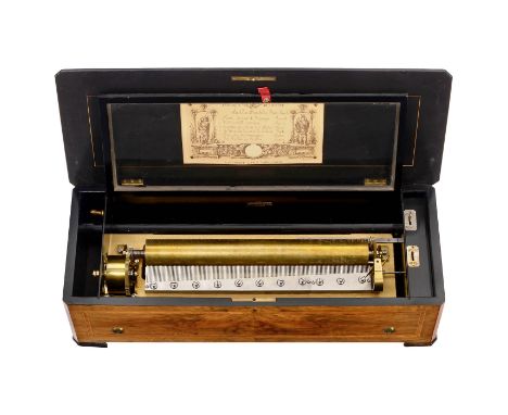 Mandoline Basse Piccolo-Spieluhr ('Organocleide') von Langdorff &amp; Fils, um 1880Nr. 21594, 8 Melodien inklusive Wilhelm-Te