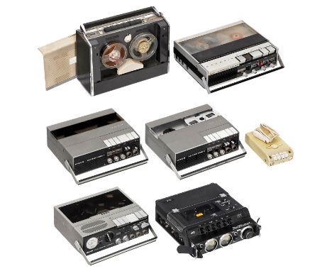 6 Reporter-Tonbandgeräte und -Kassetten­rekorder und 1 Minifon, um 1965-801) Uher 4000 Report Monitor, Deutschland, 4 Bandges