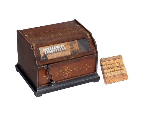 Concert Roller Organ, um 1890Amerikanische Organette, Hersteller: "The Autophone Company, New York", 20 Tonstufen, für spiral
