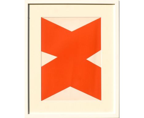 ELLSWORTH KELLY, Study in Red, original lithograph, printed by Maeght, 1958, 38cm x 26cm, framed and glazed.