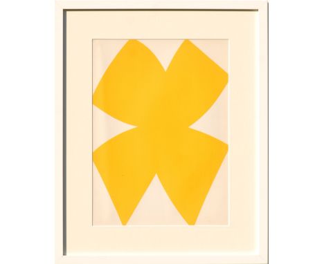 ELLSWORTH KELLY, Study in Yellow, original lithograph, printed by Maeght, 1964, 38cm x 26cm, framed and glazed.