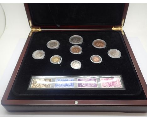 1948 London Mint Olympics stamp and coin set of George VI. P&amp;P Group 1 (£14+VAT for the first lot and £1+VAT for subseque