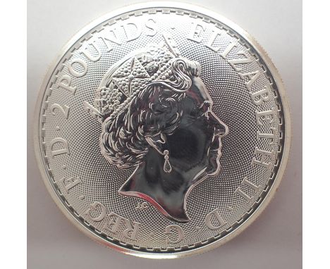 2021 Britannia silver 1oz bullion round. P&amp;P Group 1 (£14+VAT for the first lot and £1+VAT for subsequent lots) 