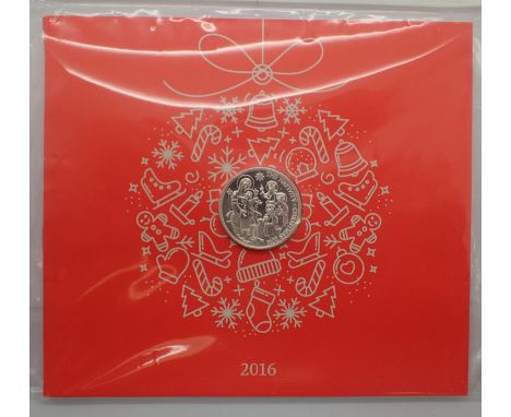 2016 £20 silver bullion, Gift of Christmas. P&amp;P Group 1 (£14+VAT for the first lot and £1+VAT for subsequent lots) 