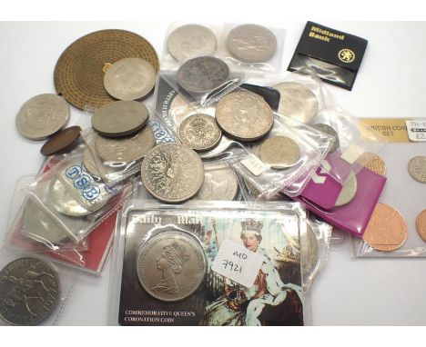 Evasion and copy coins together with mixed UK commemoratives. P&amp;P Group 1 (£14+VAT for the first lot and £1+VAT for subse