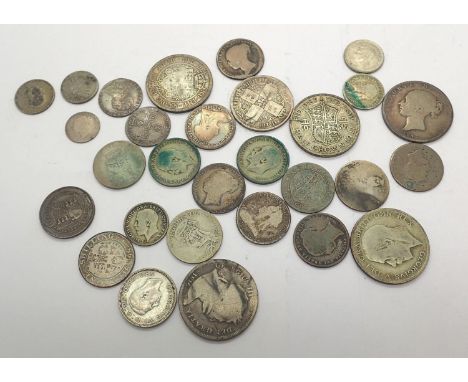 Mixed silver denominations including UK and Commonwealth coins. P&amp;P Group 3 (£25+VAT for the first lot and £5+VAT for sub
