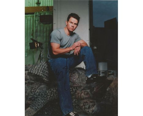 Mark Wahlberg signed 10 x 8 colour Photoshoot Portrait Photo, from in person collection autographed at. Good Condition. All s