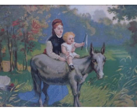 Can't You Walk, 19th century lithograph print, in a glazed and ornate giltwood frame, overall size 48 x 41cm 