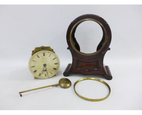Mahogany cased mantle clock with brass dial inscribed Griffith, King Street, Westminster, 32cm high  (a/f) 
