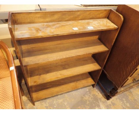 Four shelf oak bookcase