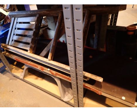 Two step wooden step ladder and decorators platform and plastic step platform 