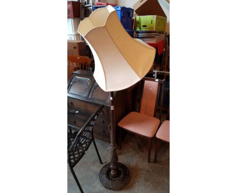 Mid Century mahogany standard lamp 