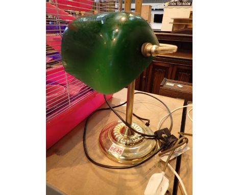 Brass bankers desk light  CONDITION REPORT: All electrical items in this lot have been PAT tested and have PASSED. THIS DO NO