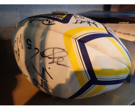 Warrington Rugby League ball signed by players not dated  CONDITION REPORT: Unfortunately none of the signatures are readable
