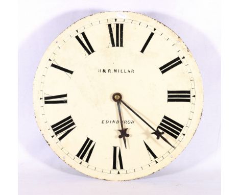 H and R Millar of Edinburgh clock 44cm diameter&nbsp; 