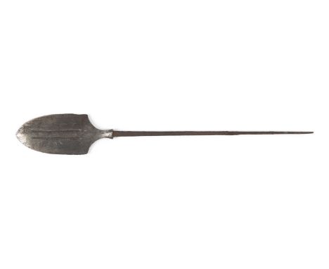 YAJIRI of the Edo period for arrow with 2 grooves both side with a plexy stand
