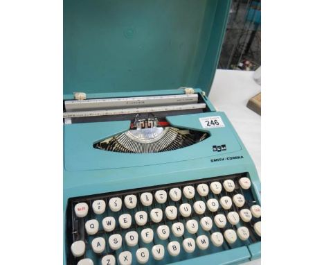 A Smith-Corona portable typewriter