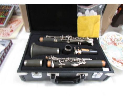 A cased clarinet