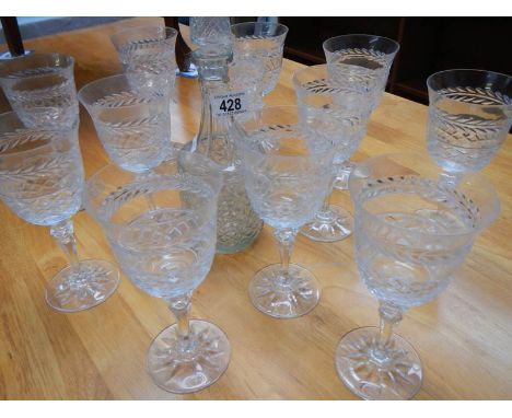 A decanter and glasses