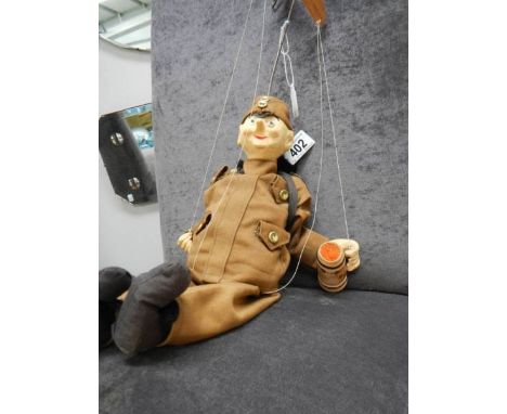 A string puppet of a soldier