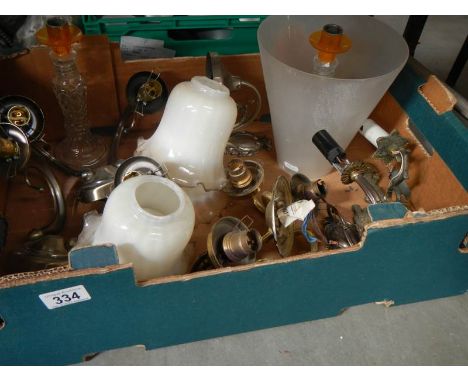 A box of light fittings