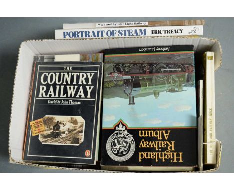 A selection of books relating to railways, including: Highland Railway Album 2, by Anthony J. Lambert; The Country Railway, b