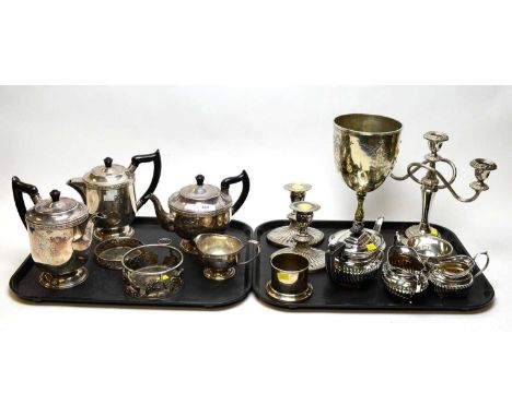 A silver-plated five-piece Viners of Sheffield tea and coffee service, comprising: teapot, coffee pot, water pot, cream and s