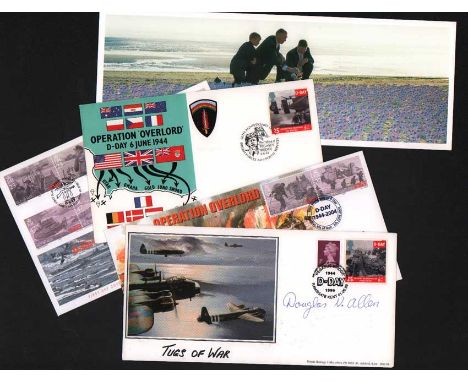 D-Day Operation Overlord Collection. Nice collection of D-Day related memorabilia. Consists of 1999 Tugs of War first day cov
