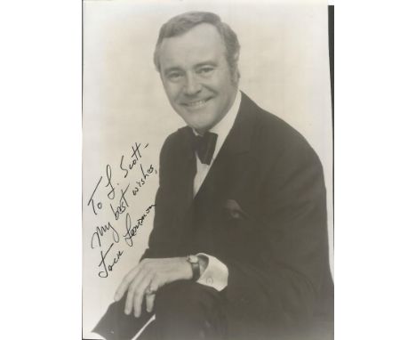 Jack Lemmon signed and dedicated vintage 8 x 6 b/w photo. Good condition  Good condition All signed items come with COA and g