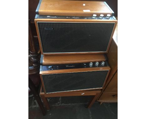 A Hacker Grenadier record player with amp and stand 