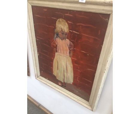 Assur Michaelson RBA (b1870), full length portrait depicting a young girl, oil on canvas, 62cm x 75cm, signed and dated 1908 