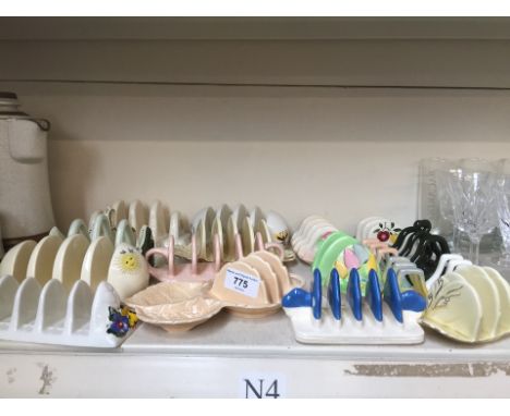 A quantity of ceramic toast racks 