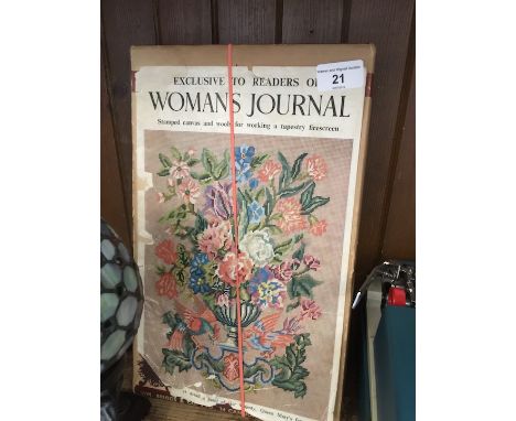 A Womans Journal kit for a tapestry firescreen from 1957 