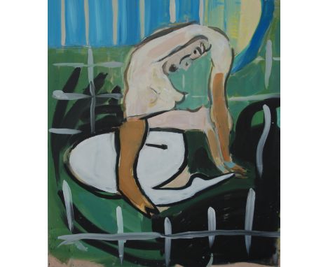 KATE GROOBEY (B. 1979)The Cutting Mat 2010 signed and dated 2010 on the stretcheroil on canvas150.1 by 130.2 cm.59 1/8 by 51 