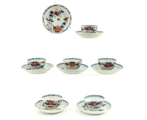 Including 6 cups and 7 saucers, saucers are 11 cm. in diameter, 18th Century, in diverse conditions.
