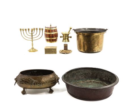 Including Jewish Candlestick, 26 cm. tall.