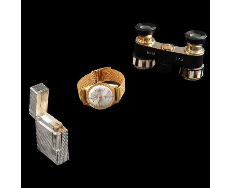 Including opera glasses, mens watch and Dupont lighter.