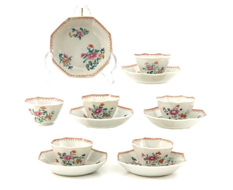 Floral decor, 18th Century, saucers are 10 cm. in diameter, in diverse conditions.