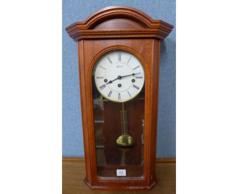 A Hermle beech wall clock