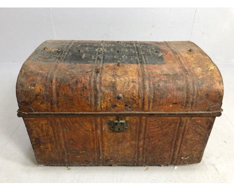 Vintage metal trunk